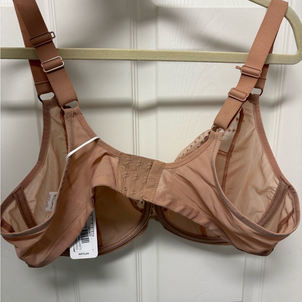 NWT Elomi Matilda Unlined Plunge Bra Tan Cafe 44 DDD Retails $75 - Picture 6 of 6